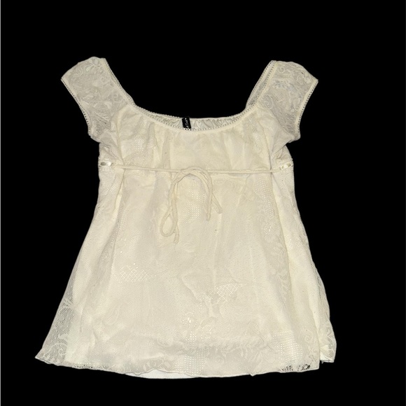 White Lace Detailed Tank Up - Picture 1 of 5